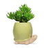 Tall Green Turtle Planter - 5"H - Vintage MC