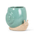 Tall Turq Snail Planter - 5"H - Vintage MC