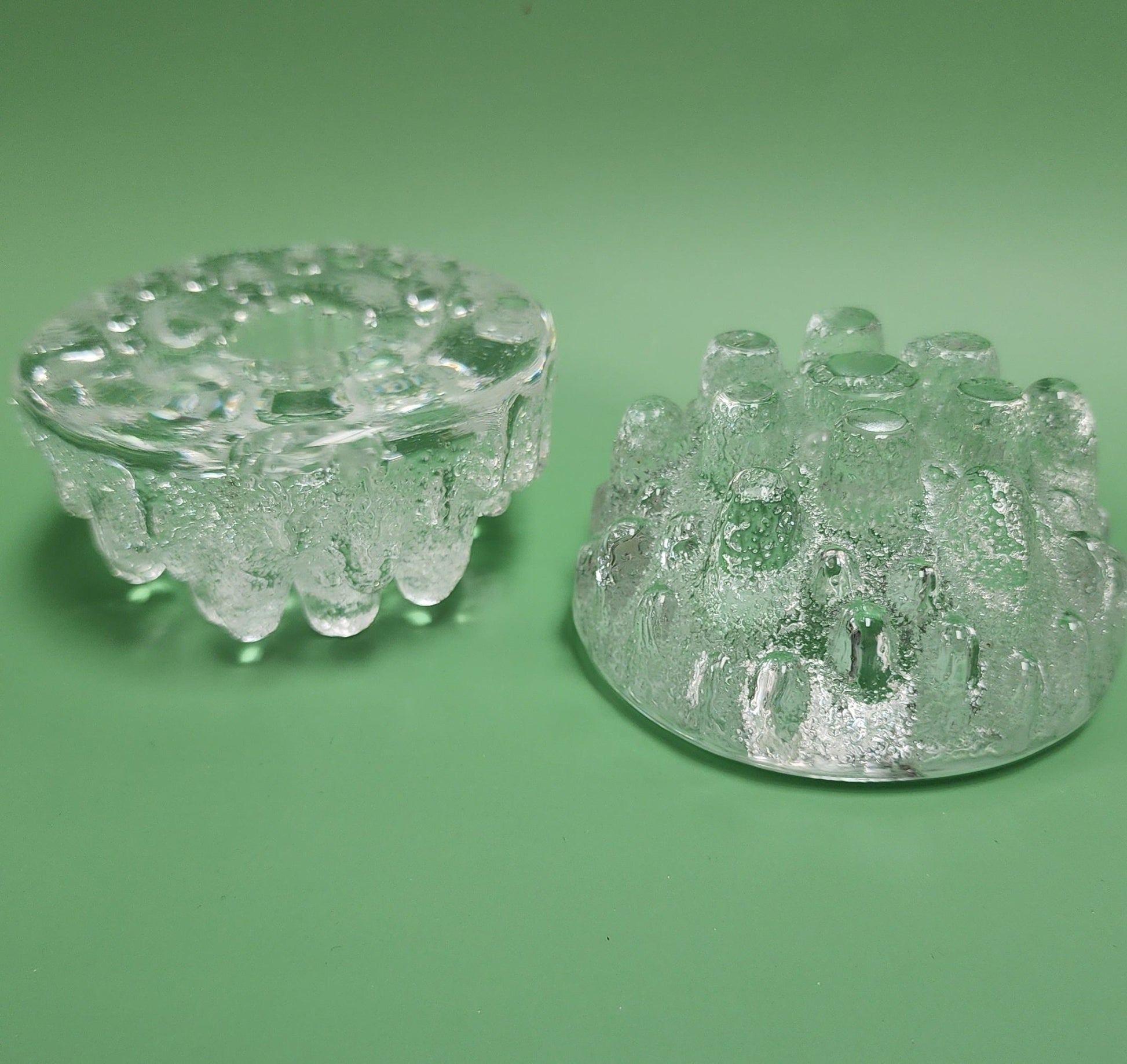 Viking Glass Candle Holders - Vintage MC