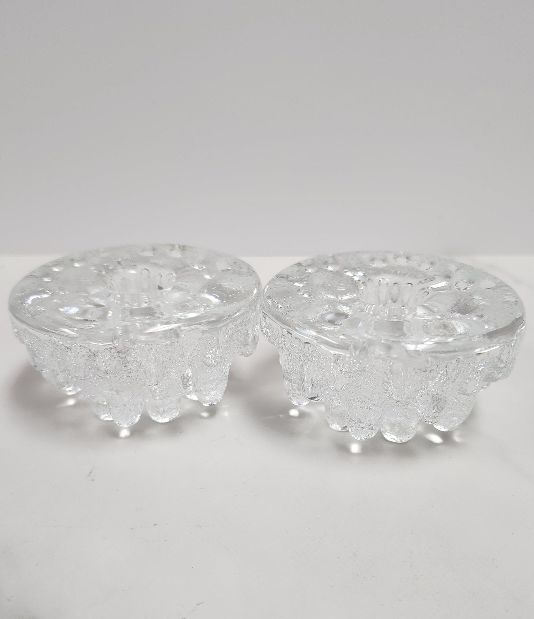 Viking Glass Candle Holders - Vintage MC