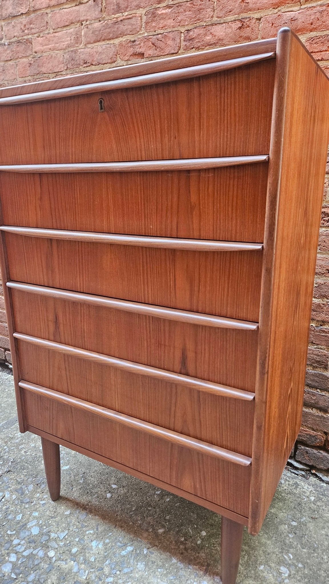 Vintage 6 - Drawer Danish Tall Chest - Vintage MC