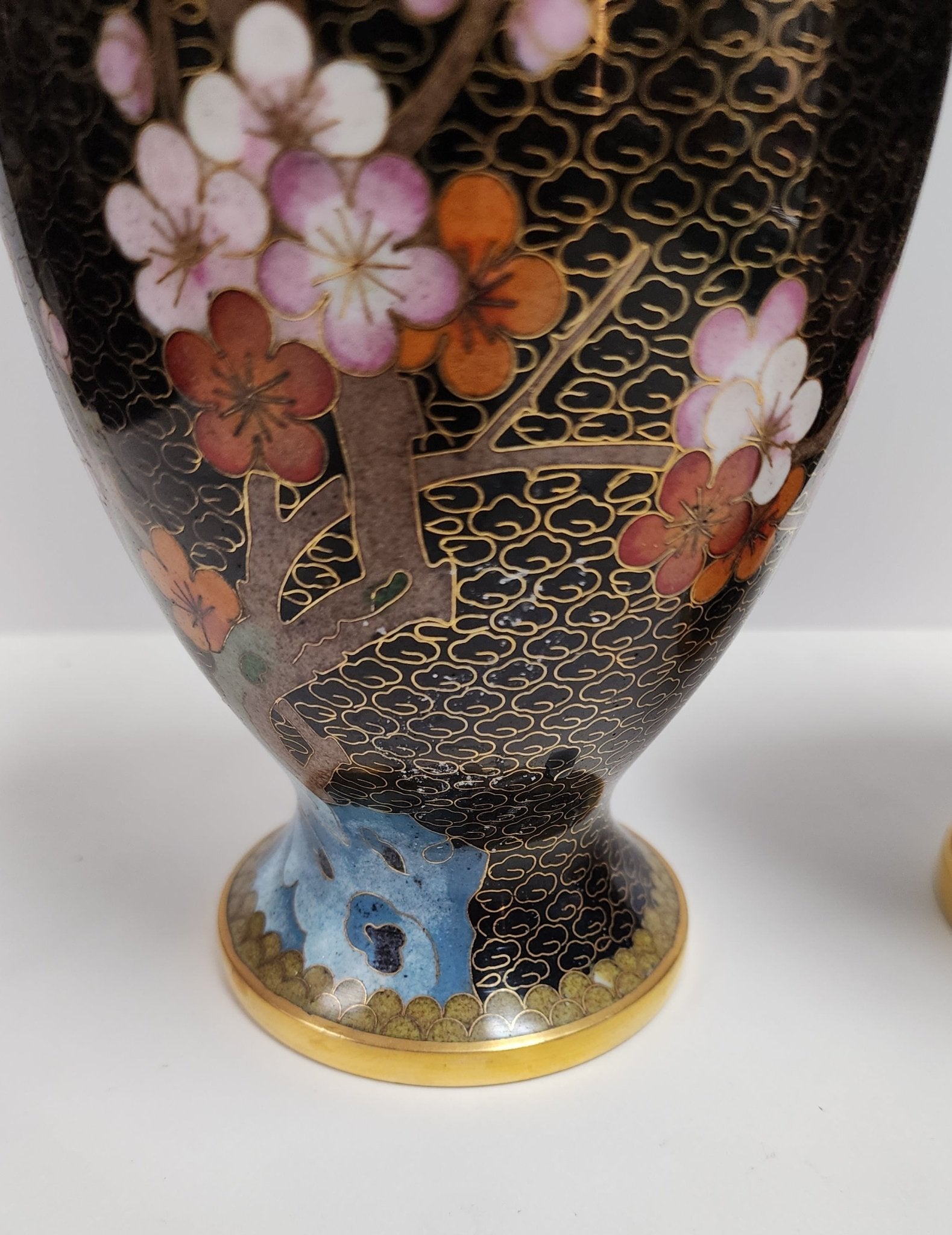 Vintage Chinese Cloisonne Metal Vases - Vintage MC