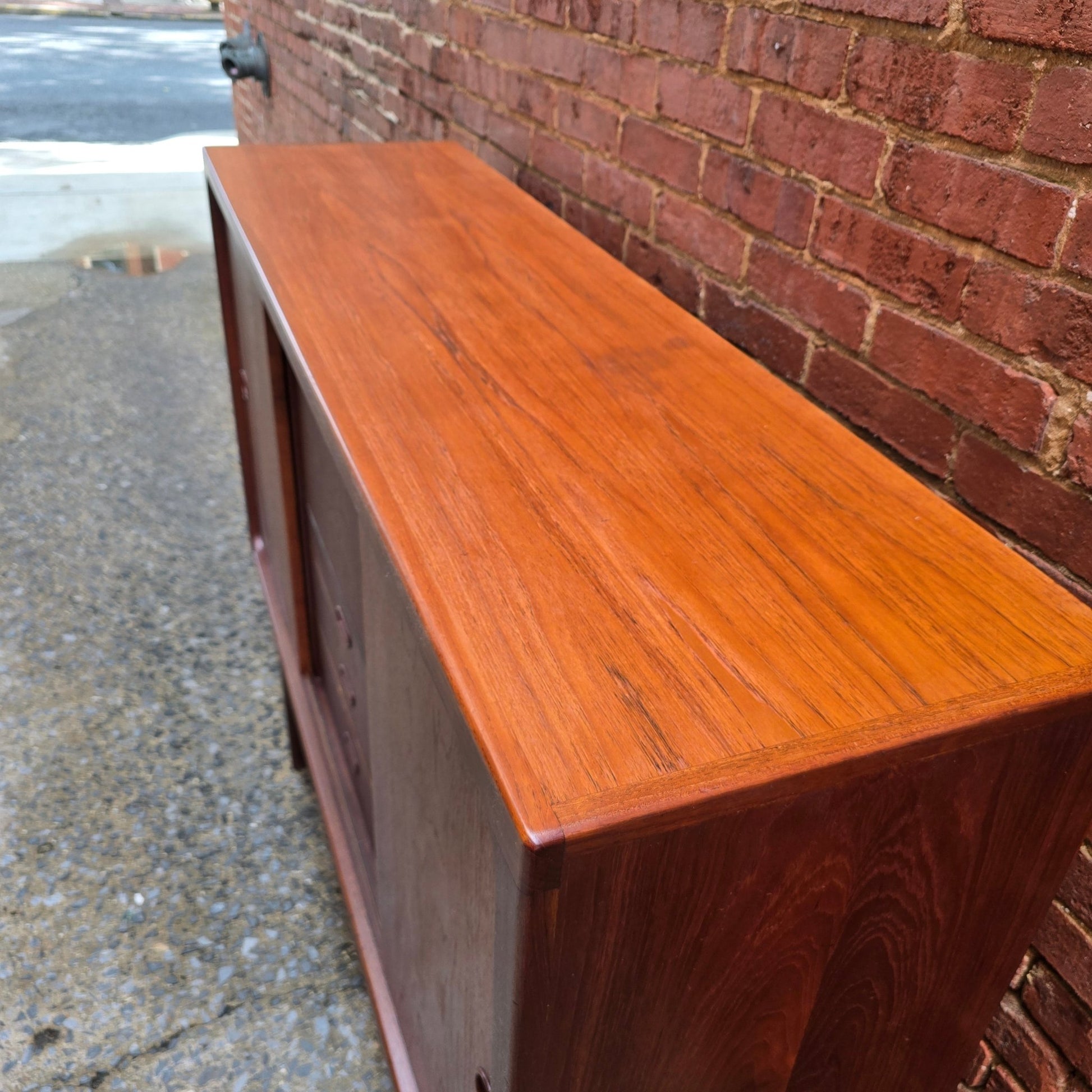 Vintage Danish Teak Tall Credenza Bar - Vintage MC
