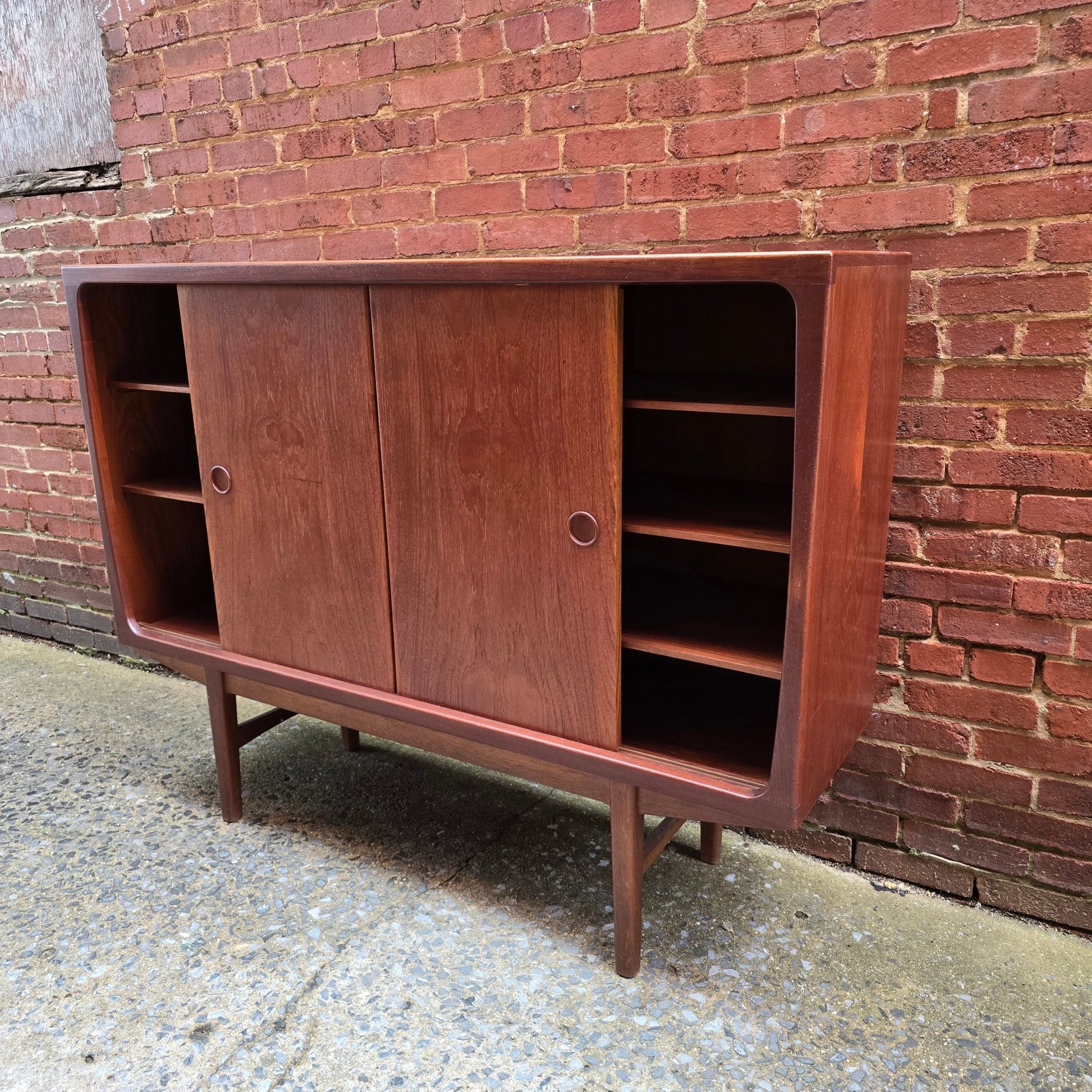 Vintage Danish Teak Tall Credenza Bar - Vintage MC