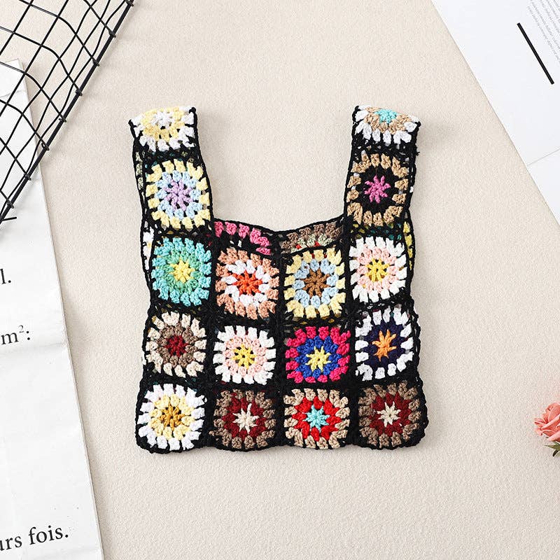 Vintage Handmade Crochet Bag - Exquisite Handcrafted Handbag - Vintage MC