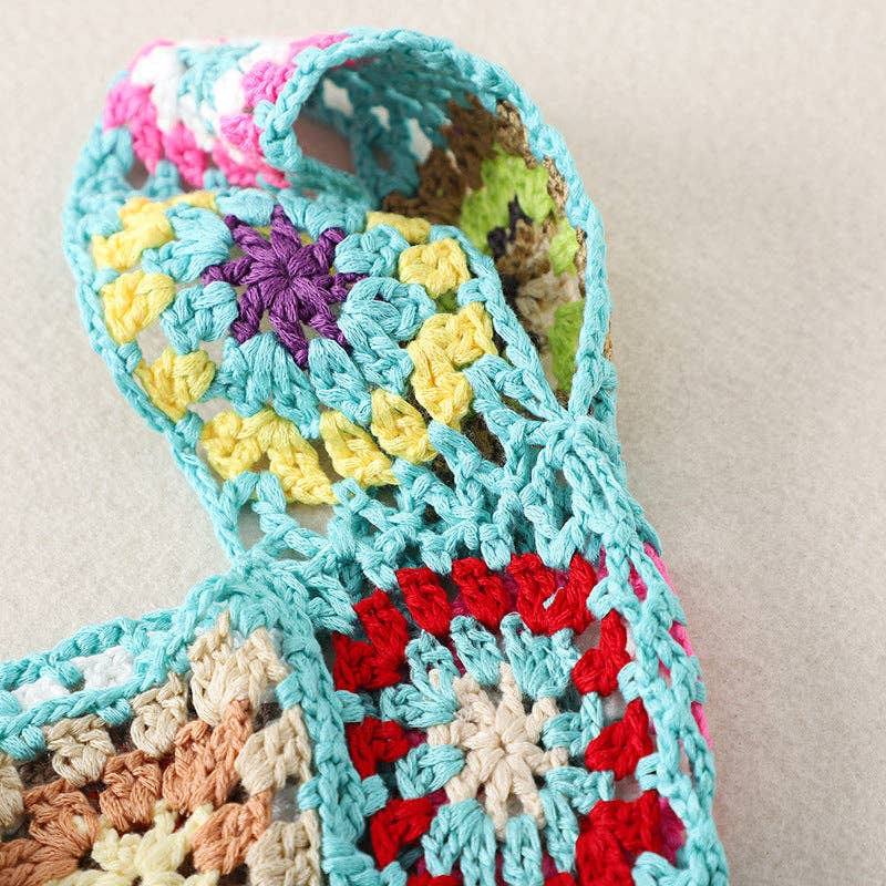 Vintage Handmade Crochet Bag - Exquisite Handcrafted Handbag - Vintage MC