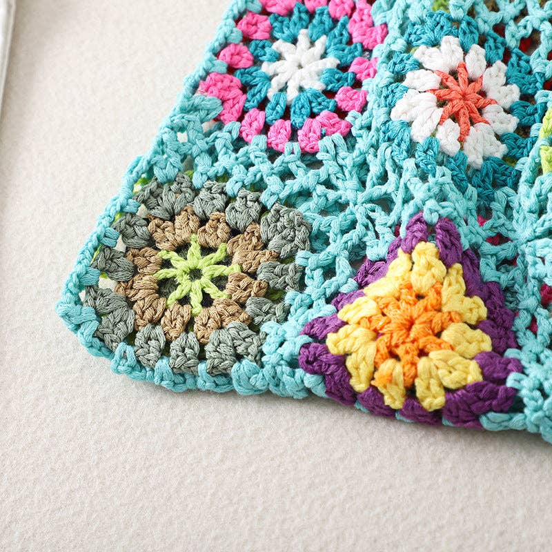 Vintage Handmade Crochet Bag - Exquisite Handcrafted Handbag - Vintage MC