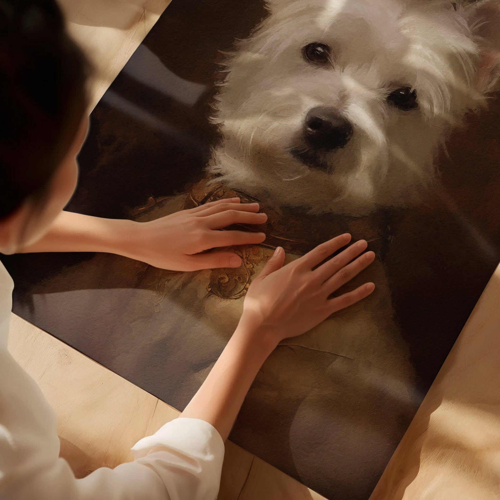 West Highland White Terrier Westie Dog Portrait Print - Vintage MC