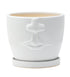 White Face Planter with saucer - Vintage MC