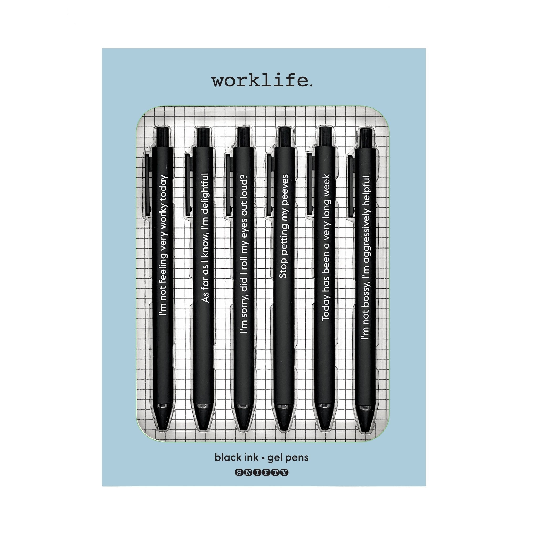WORKLIFE - QUOTABLE GEL PEN SET - Vintage MC