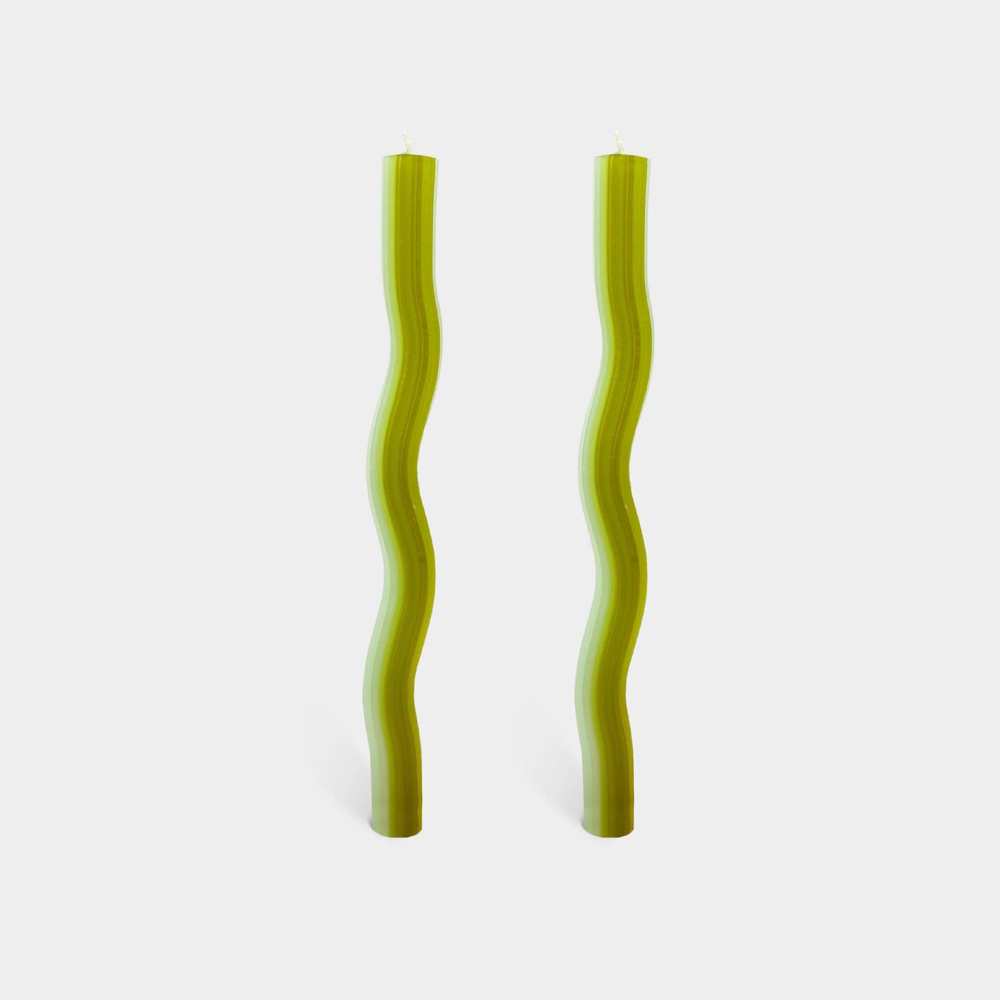 Wiggle Candle Sticks by Lex Pott - Olive Green (2 pack)