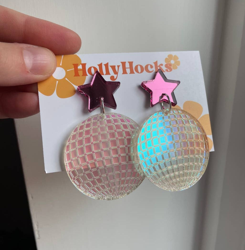 HollyHock Disco Ball Earrings