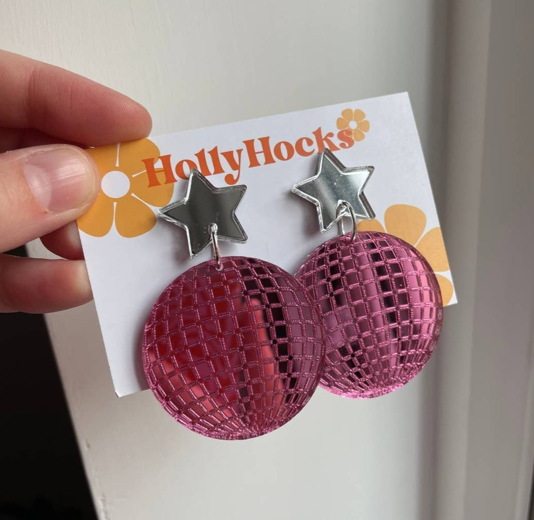 HollyHock Disco Ball Earrings