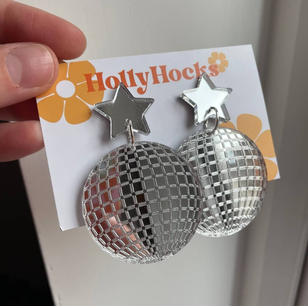 HollyHock Disco Ball Earrings