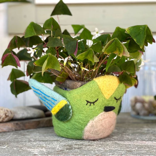 Felted Planter - Vintage MC