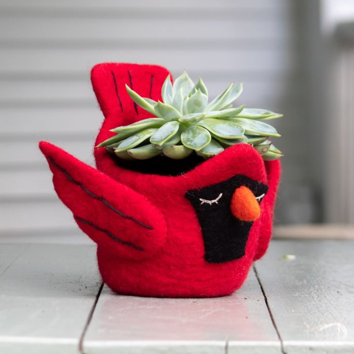 Felted Planter - Vintage MC