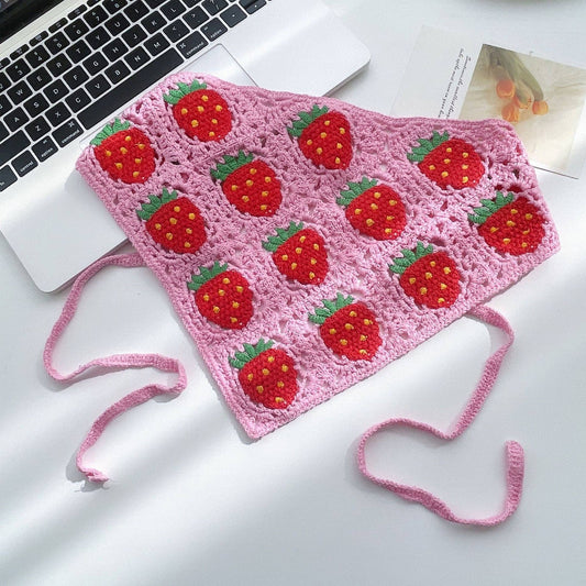 Handmade Woven Strawberry Headband - Vintage MC