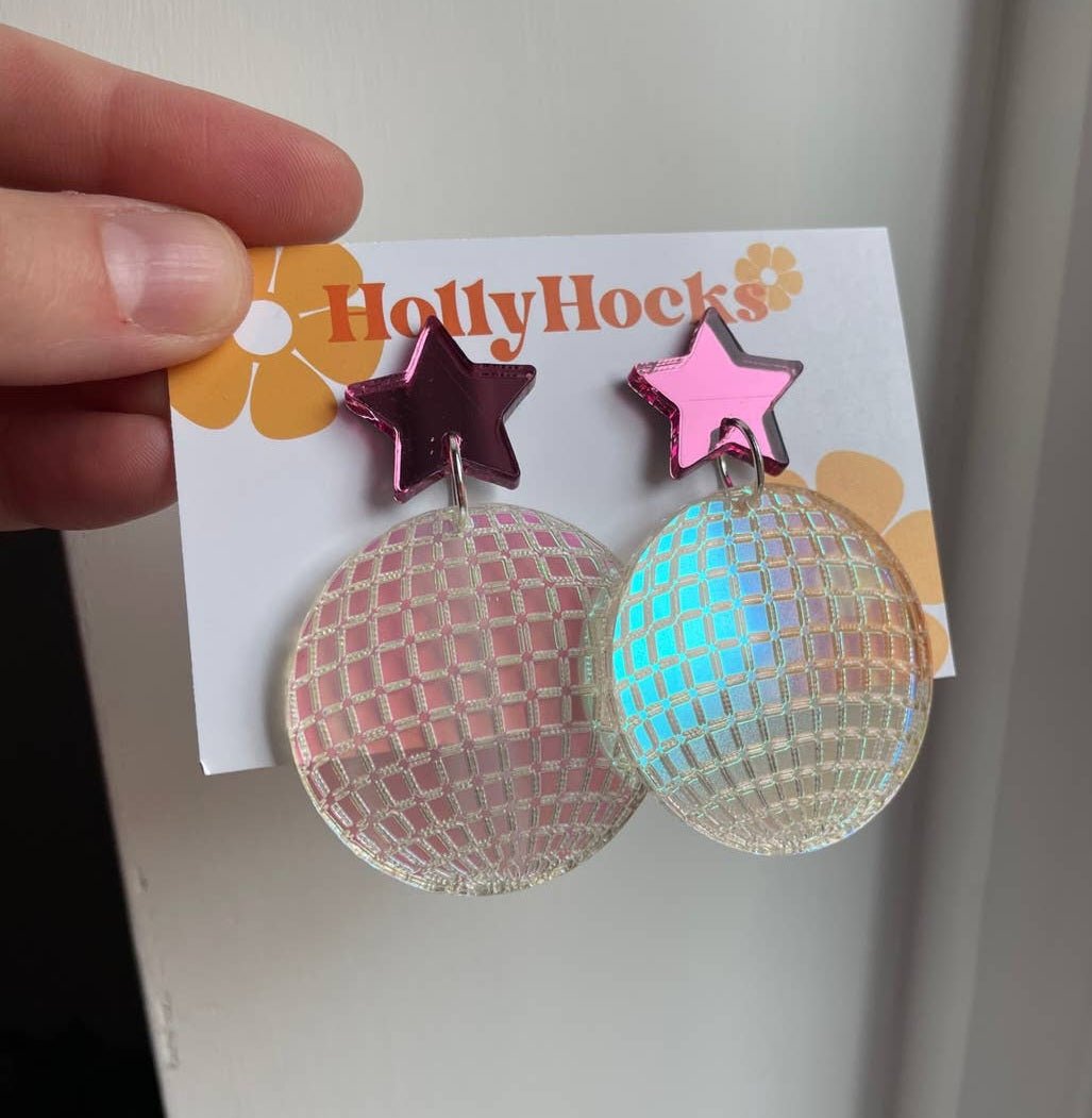 HollyHock Disco Ball Earrings - Vintage MC