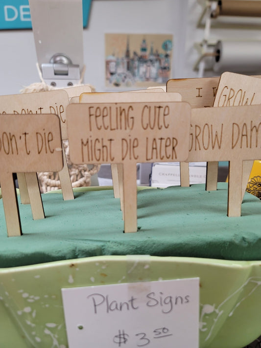 Plant Signs - Vintage MC