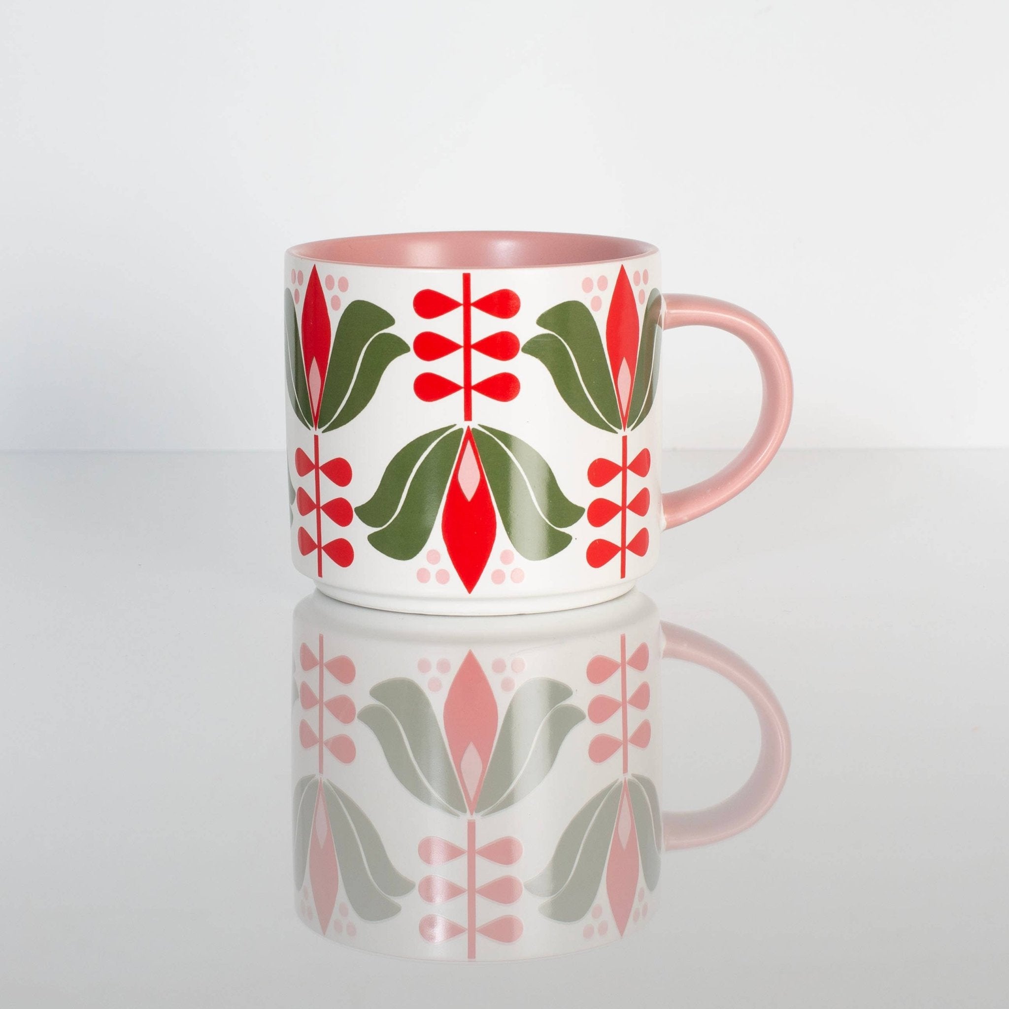 Retro Red Lotus Coffee Mug - Vintage MC