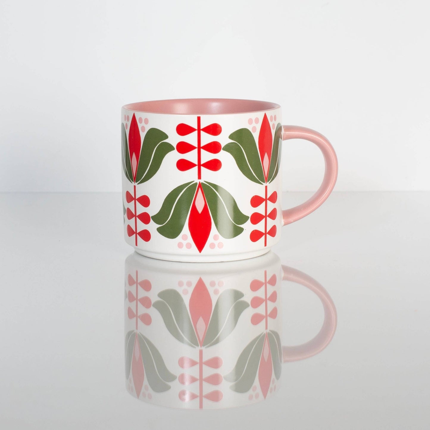 Retro Red Lotus Coffee Mug - Vintage MC