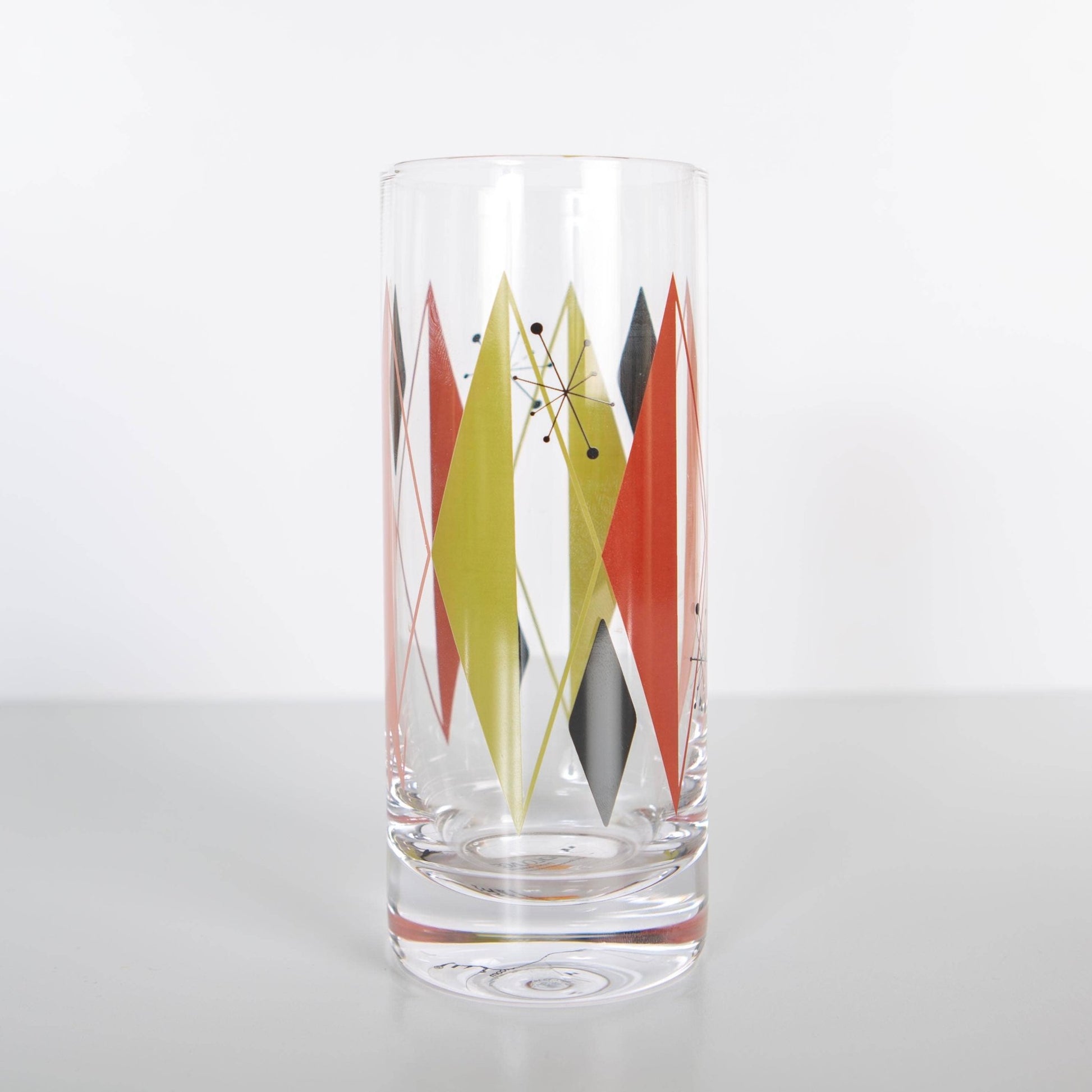 Retro Vintage Inspired Diamond Highball Cocktail Glass - Vintage MC