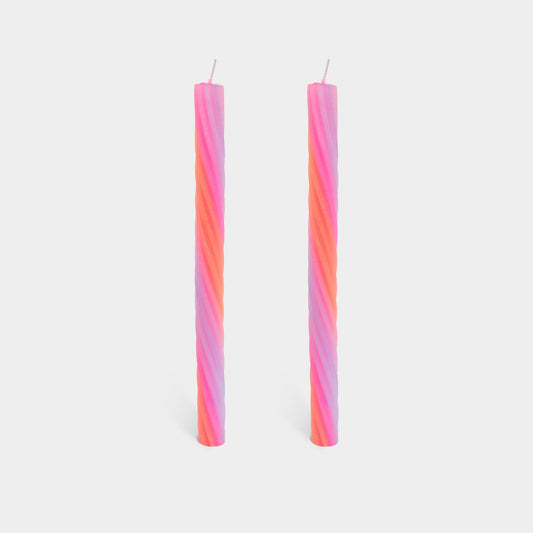 Rope Candle Sticks by Lex Pott - Orange (2 pack) - Vintage MC