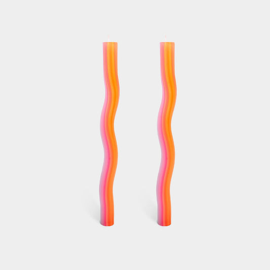 Wiggle Candle Sticks by Lex Pott - Orange (2 pack) - Vintage MC